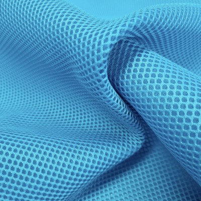 Tissu résille matelassée 3D turquoise