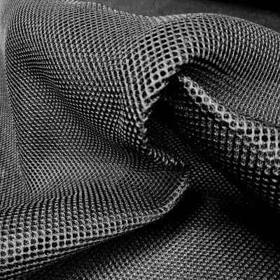Tissu Résille Matelassée 3D Noir au Mètre pour la confection de Sacs à dos,  Sur-matelas