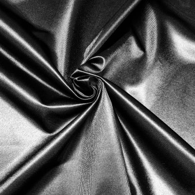 Luxury mesh satin fabric - black