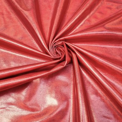 Metallic lycra fabric - iridescent red