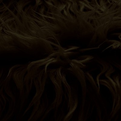 Extra long hair fur fabric - black