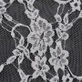 Elastic lace fabric - white