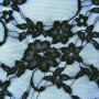 Elastic lace fabric - black