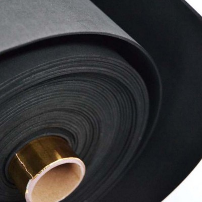 Foam rubber fabric - black