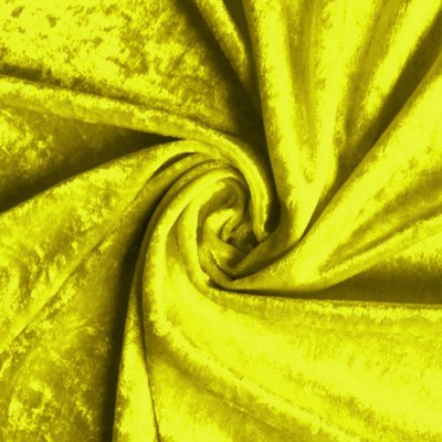 Velvet panne fabric - fluorescent yellow