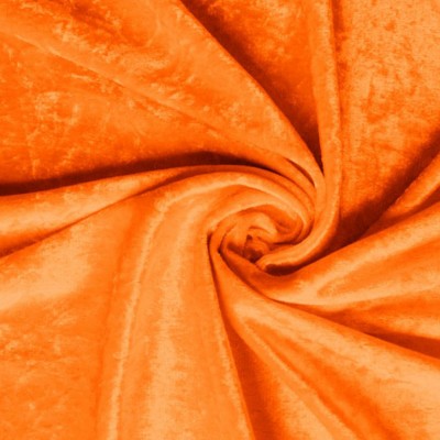 Velvet panne fabric - fluorescent orange