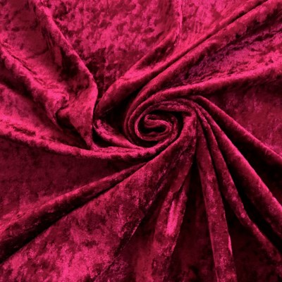 Velvet Panne fabric - burgundy