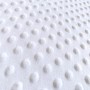 Minky polka dot fabric - white