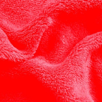 Tissu doudou/polaire pilou - rouge