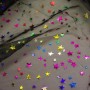 Tissu Noël - organza nuit colorée - 1