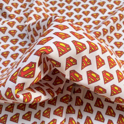 Folded superman printed cotton fabric