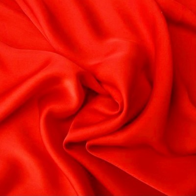Imitation silk satin fabric - bright red