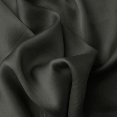 Imitation silk satin fabric - anthracite