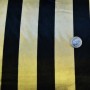 Carnival satin fabric - gold/black stripes