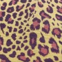 Tissu bachette de coton imprimée léopard zoomé