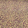 Bachette cotton fabric leopard print flat