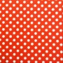 Flamenco cotton fabric red dots 2mm white