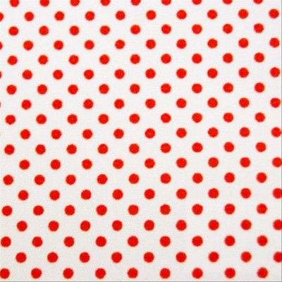 Flamenco cotton fabric white dots 2 mm red