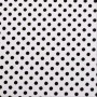 Flamenco cotton fabric white dots 2 mm black
