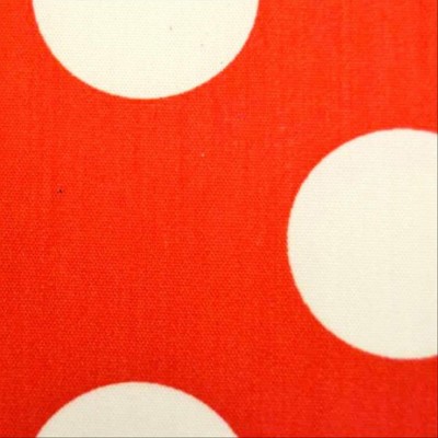 Flamenco cotton fabric red dots 32 mm white