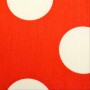 Flamenco cotton fabric red dots 32 mm white