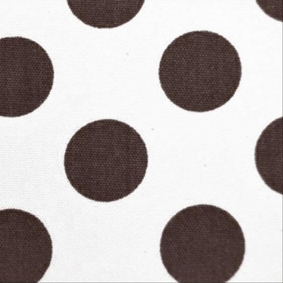 Flamenco cotton fabric white dots 14 mm brown