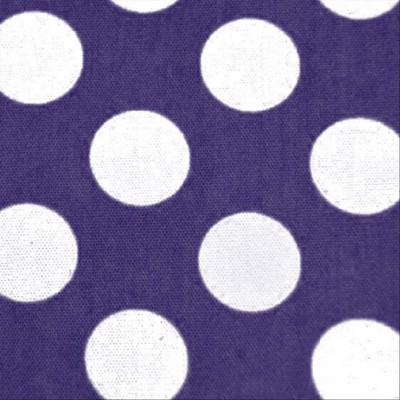 Tissu coton flamenco violet pois 14 mm blanc