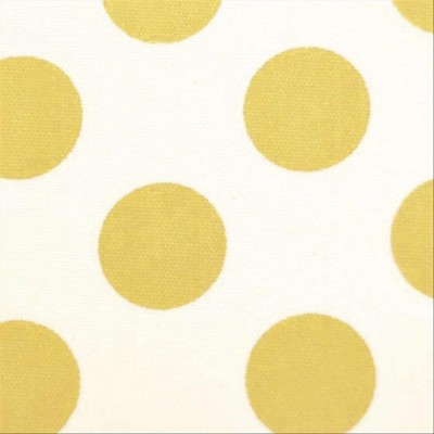 Flamenco cotton fabric white dots 14 mm yellow