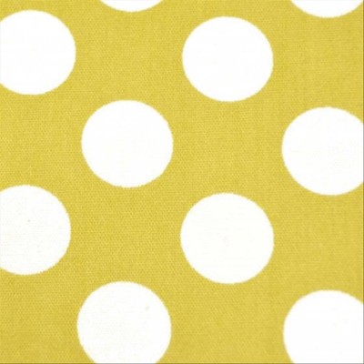 Flamenco cotton fabric yellow dots 14 mm white