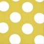 Tissu coton flamenco jaune pois 14 mm blanc