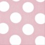 Flamenco cotton fabric pink dots 14 mm white