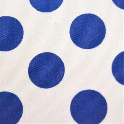 Flamenco cotton fabric white dots 14 mm blue