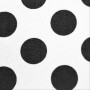 Flamenco cotton fabric white dots 14 mm black