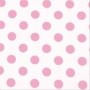 Flamenco cotton fabric white dots 6mm pink