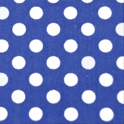 Flamenco cotton fabric blue dots 6mm white