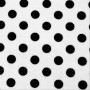 Flamenco cotton fabric white dots 6mm black