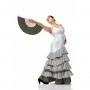 Tela de algodón flamenco negro lunares 6mm blanco