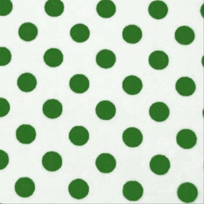 Flamenco cotton fabric white dots 6mm green