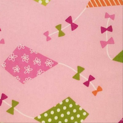 Zoomed-out kite-printed cotton bachette fabric