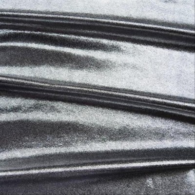 Tejido de lycra empolvado - plata fondo negro