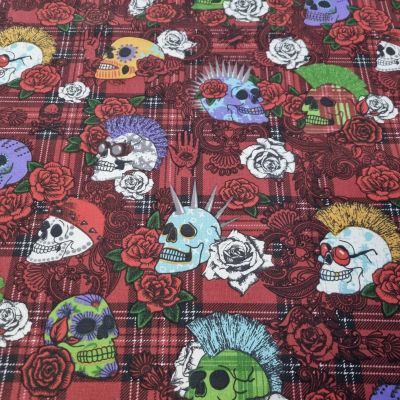 Printed cotton fabric - Punky red
