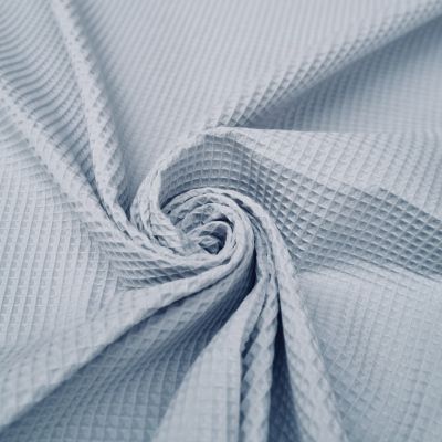 Embossed cotton piqué fabric - white