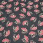 Printed cotton fabric - flamingo yellow background