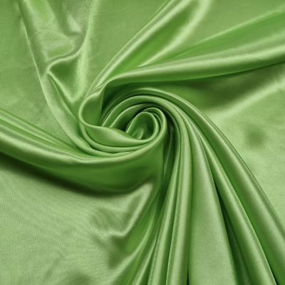 Satin fabric - apple green