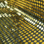 Round sequin fabric - gold on black background