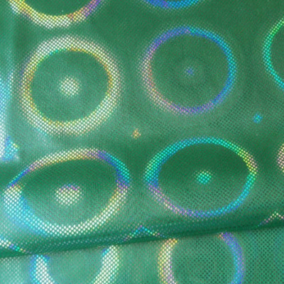 Hologram fabric circles - green