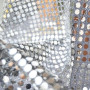 Round sequin fabric - light silver
