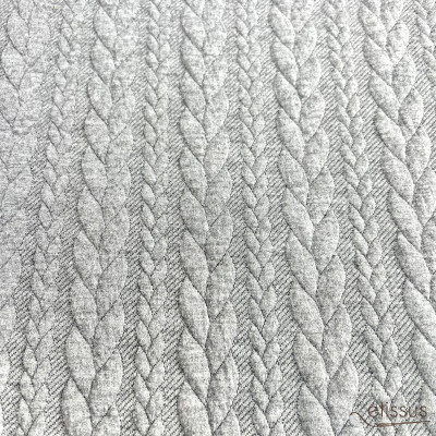 Tissu jersey torsade - gris clair