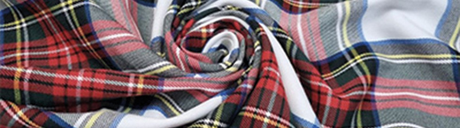 Low-priced tartan fabric available in several colors
